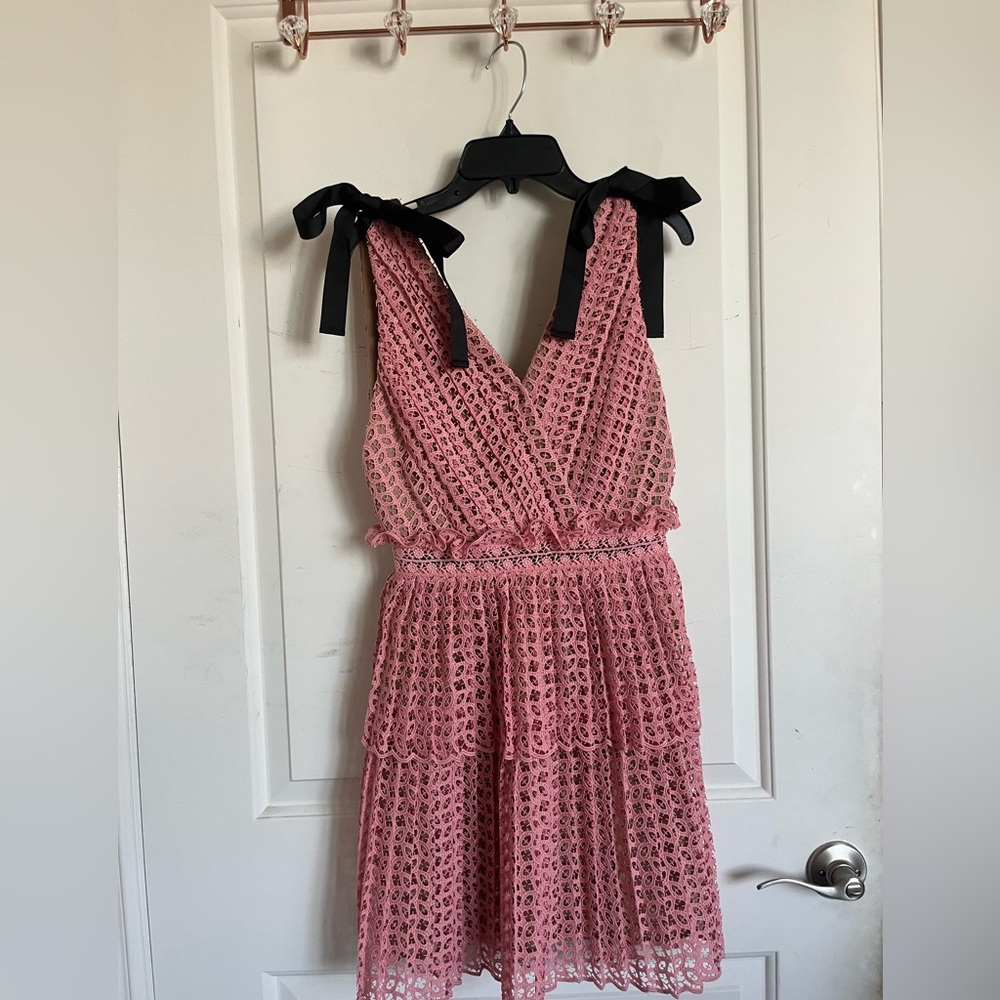 Self-portrait pink dress with 2 bows